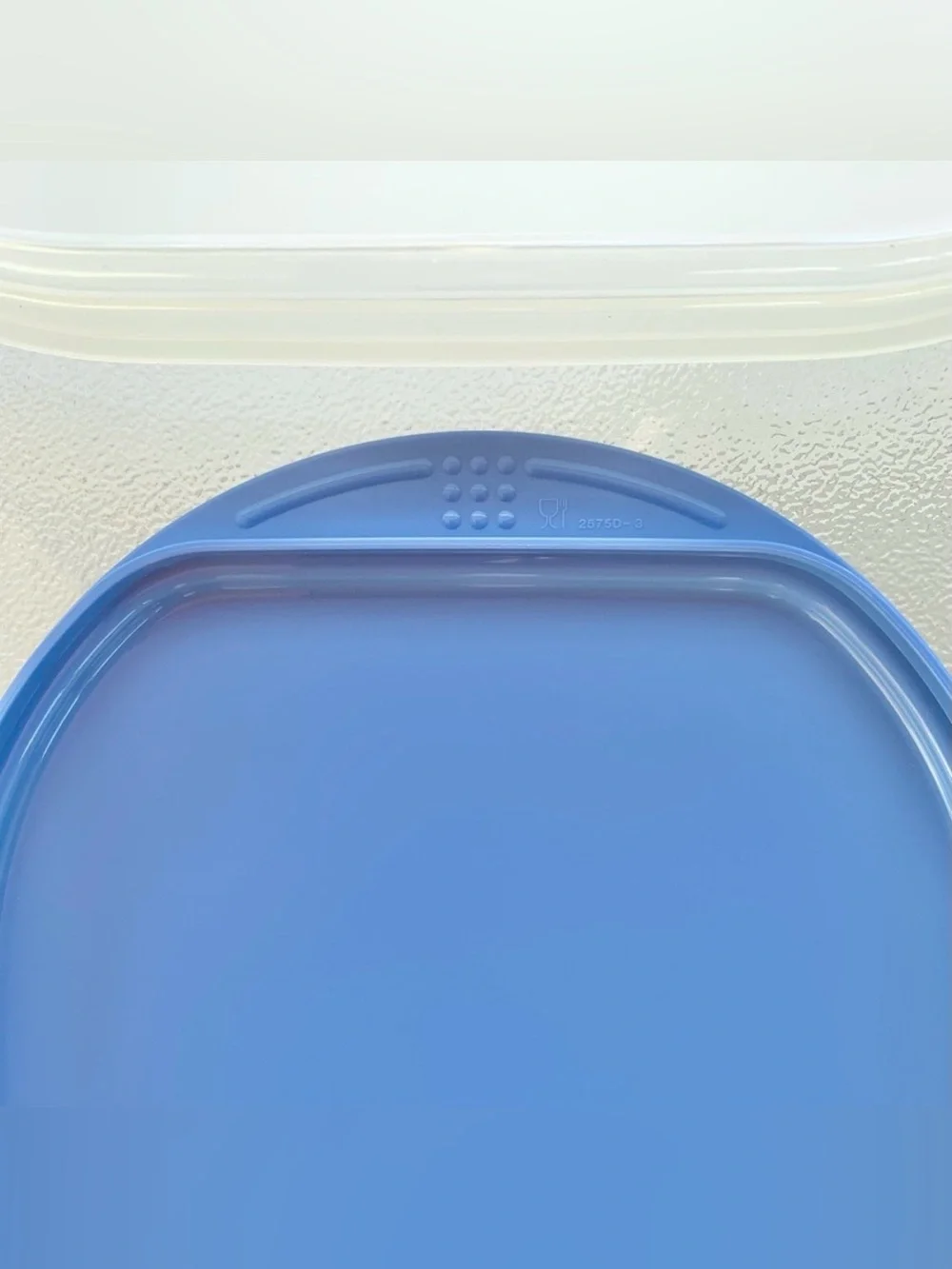 Tupperware Fridge Stackables Deli Meat Keeper 3 Stacking Trays with Blue Lid
